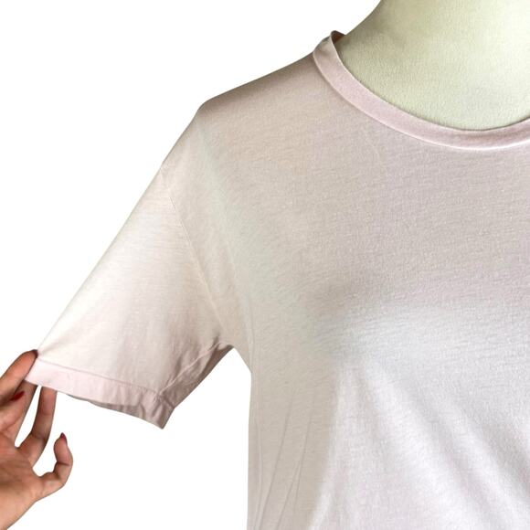 Le Superbe Pastel Pink Feather Trim Cotton Short Sleeve Baby Tee T-shirt - Picture 4 of 13